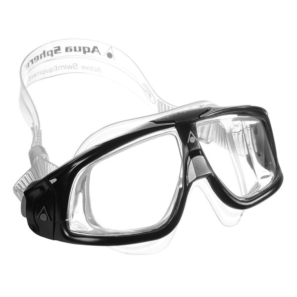 Очки для плавания Seal 2.0 (прозрачные линзы; black/bright green)